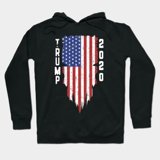 Trump 2020 American Flag Vintage Hoodie